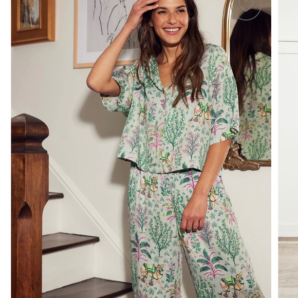 NEW Printfresh Satin Wildest Dreams Set in SOLD OUT Red Pandas/Soft Mint 2X - Picture 3 of 16